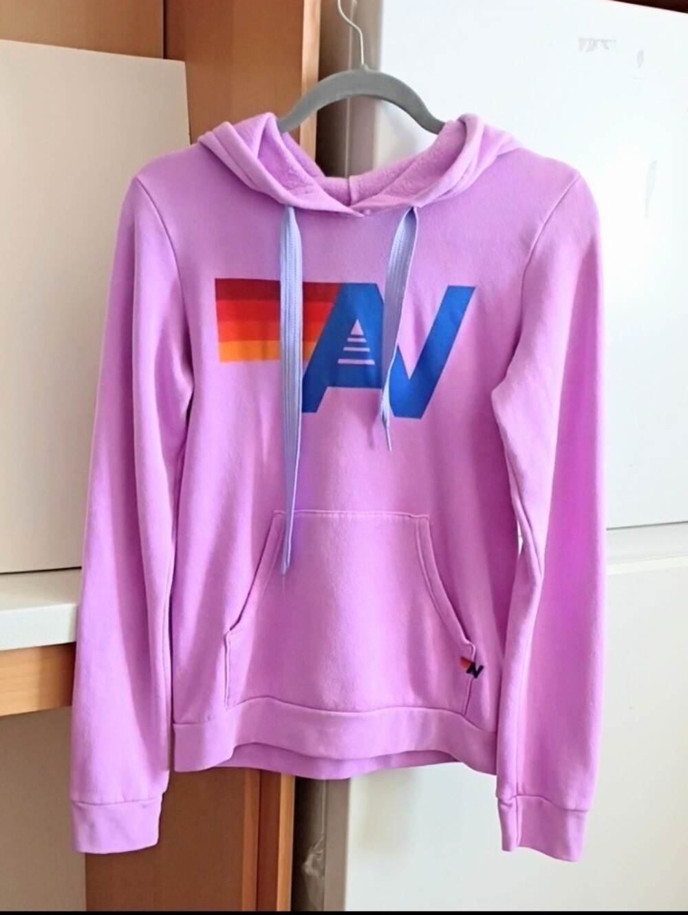 Aviator Nation Lavender Pullover Hoodie sz 14